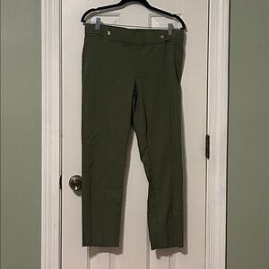 Rafaella Women's Straight Leg Pants in Olive Large